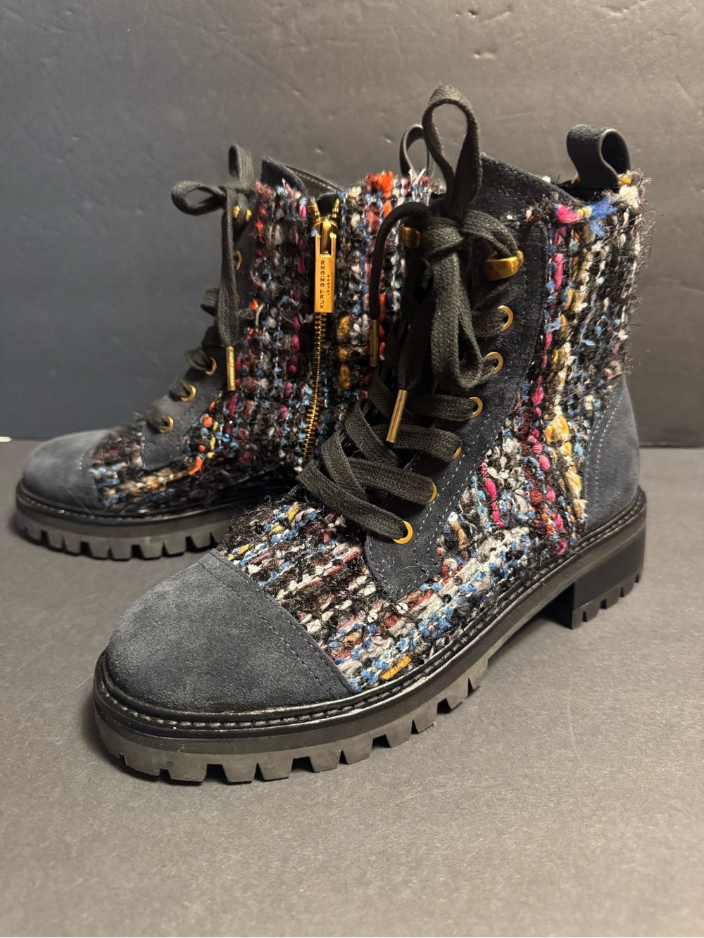 Kurt Geiger London Woman’s Kensington Lace Up Combat Boots Size 6,5